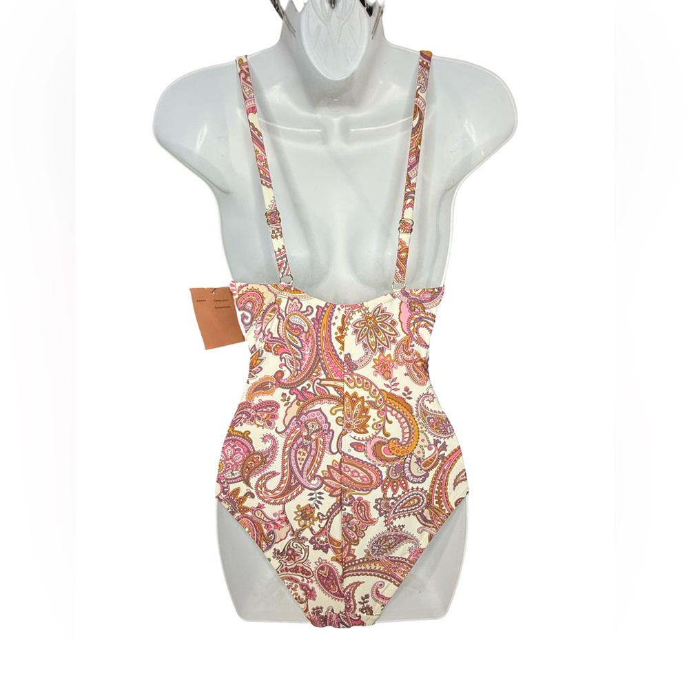 Shade & Shore - Women’s Jacobean Print Tummy Control One Piece Swimsuit - Picture 5 of 11